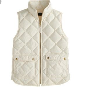 J. Crew Cream Quilted Vest